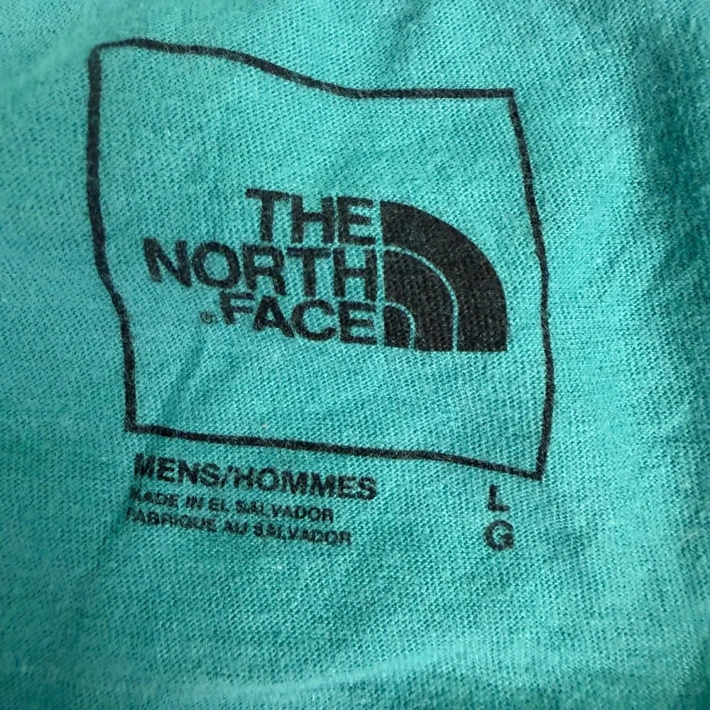 The North Face Mens Box Logo Graphic T-Shirt Teal‎ Green Never Stop Exploring L